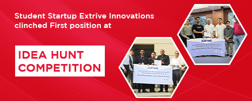 Student Startup Extrive Innovations clinched First position at IDEA HUNT Competition